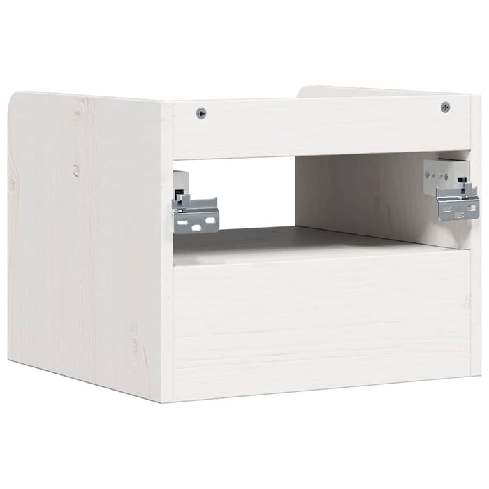 Noptieră 2 pcs Alb 38 x 36 x 29,5 cm Lemn masiv de pin - WALTI WALTI