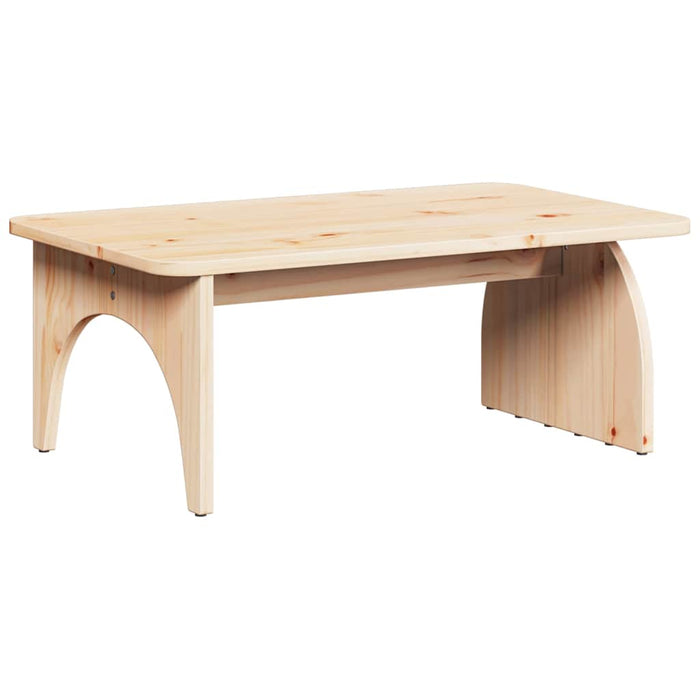 Masă de cafea natural 80 x 50 x 31 cm Lemn masiv de pin - WALTI WALTI