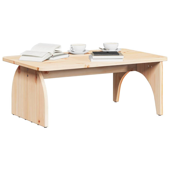 Masă de cafea natural 80 x 50 x 31 cm Lemn masiv de pin - WALTI WALTI