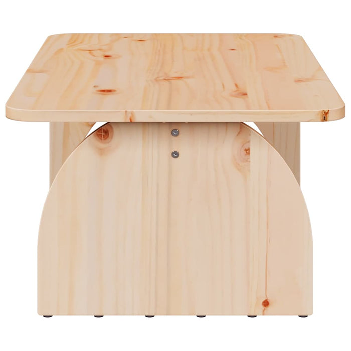 Masă de cafea natural 80 x 50 x 31 cm Lemn masiv de pin - WALTI WALTI