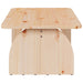 Masă de cafea natural 80 x 50 x 31 cm Lemn masiv de pin - WALTI WALTI