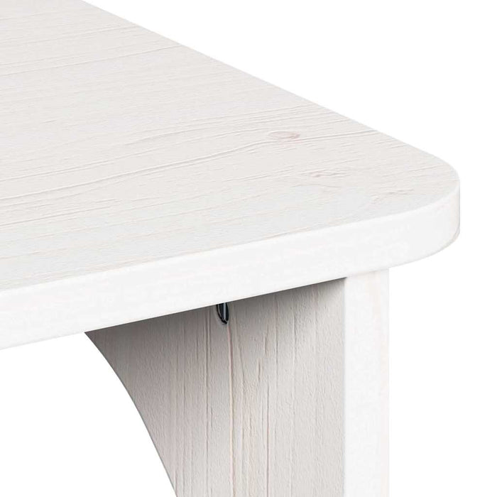 Masă de cafea Alb 80 x 50 x 31 cm Lemn masiv de pin - WALTI WALTI