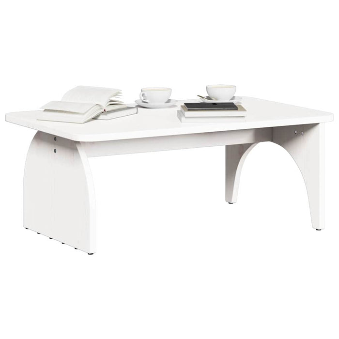 Masă de cafea Alb 80 x 50 x 31 cm Lemn masiv de pin - WALTI WALTI