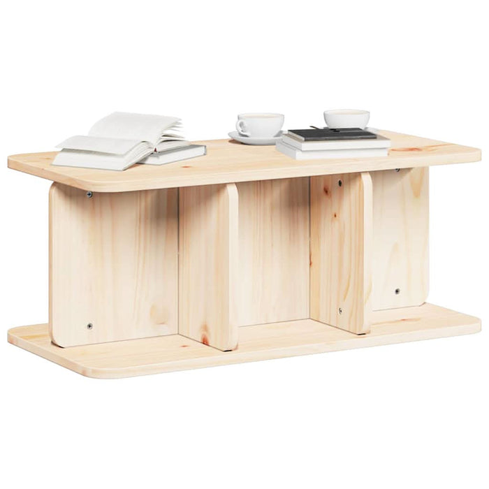 Masă de cafea natural 80 x 39,5 x 33,5 cm Lemn masiv de pin - WALTI WALTI