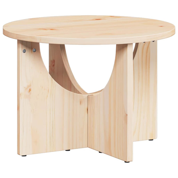 Masă de cafea natural 50 x 50 x 35 cm Lemn masiv de pin - WALTI WALTI