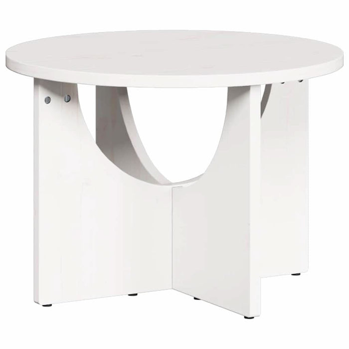 Masă de cafea Alb 50 x 50 x 35 cm Lemn masiv de pin - WALTI WALTI