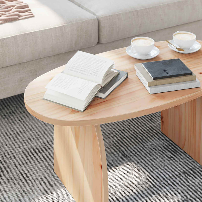 Masă de cafea Maro 80 x 40 x 35 cm Lemn de pin masiv - WALTI WALTI