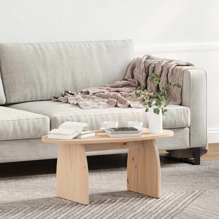 Masă de cafea Maro 80 x 40 x 35 cm Lemn de pin masiv - WALTI WALTI