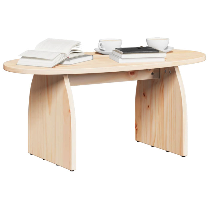 Masă de cafea Maro 80 x 40 x 35 cm Lemn de pin masiv - WALTI WALTI