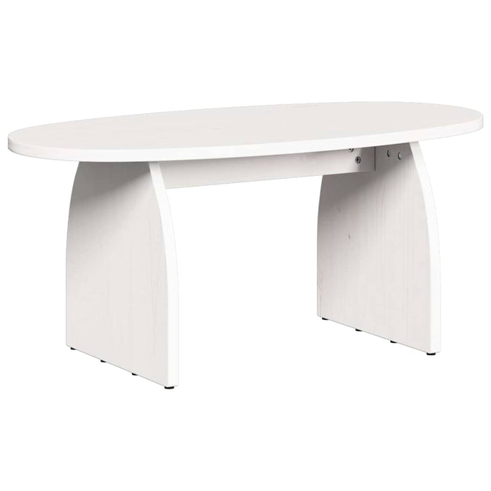 Masă de cafea Alb 80 x 40 x 35 cm Lemn de pin masiv - WALTI WALTI