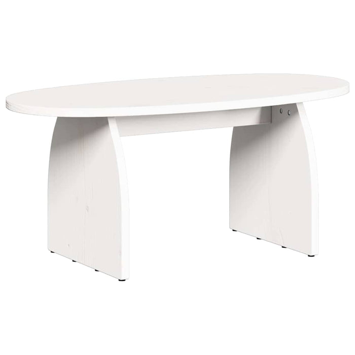 Masă de cafea Alb 80 x 40 x 35 cm Lemn de pin masiv - WALTI WALTI