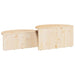 Masă de cafea 2 pcs natural Lemn masiv de pin - WALTI WALTI
