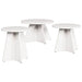 Masă de cafea 3 pcs Alb - WALTI WALTI