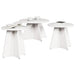 Masă de cafea 3 pcs Alb - WALTI WALTI