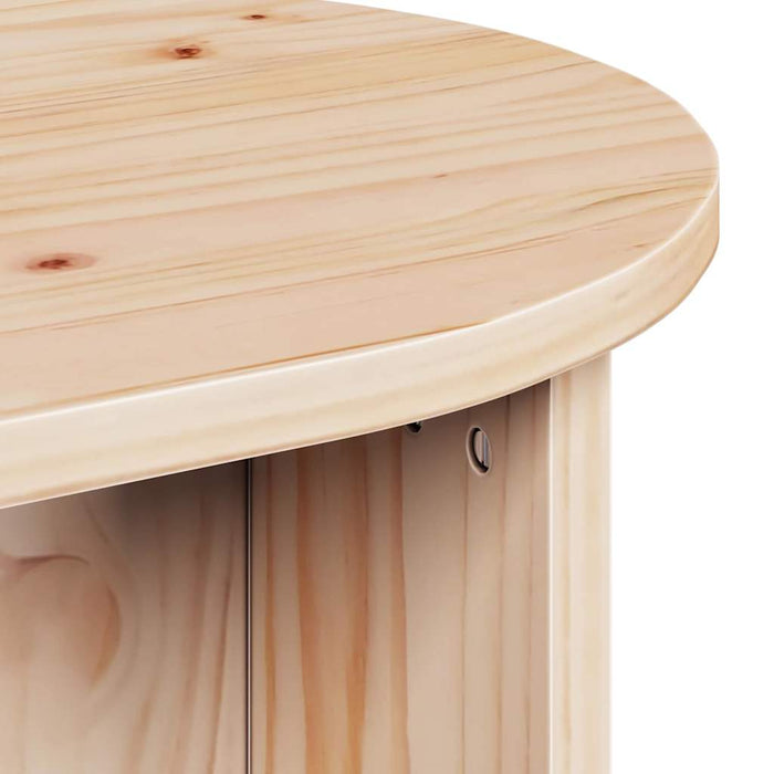 Masă de cafea natural 80 x 39,5 x 35 cm Lemn masiv de pin - WALTI WALTI
