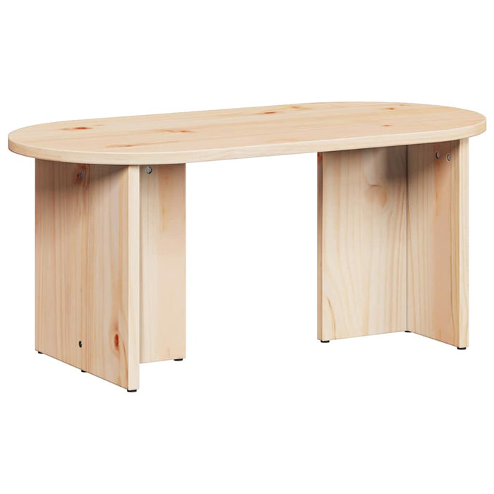 Masă de cafea natural 80 x 39,5 x 35 cm Lemn masiv de pin - WALTI WALTI