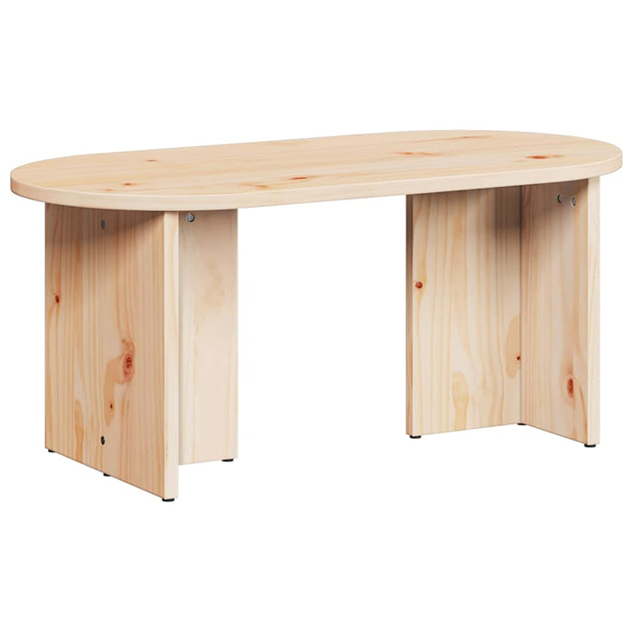 Masă de cafea natural 80 x 39,5 x 35 cm Lemn masiv de pin - WALTI WALTI