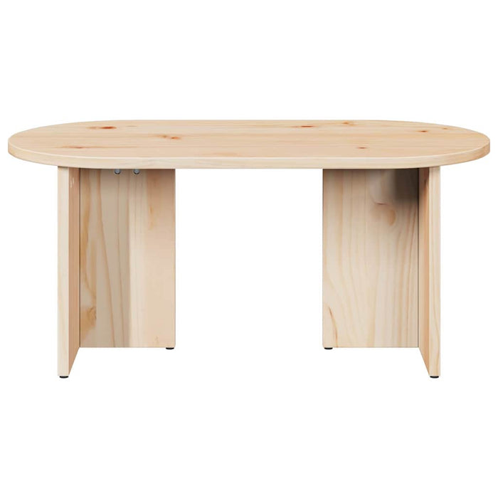 Masă de cafea natural 80 x 39,5 x 35 cm Lemn masiv de pin - WALTI WALTI