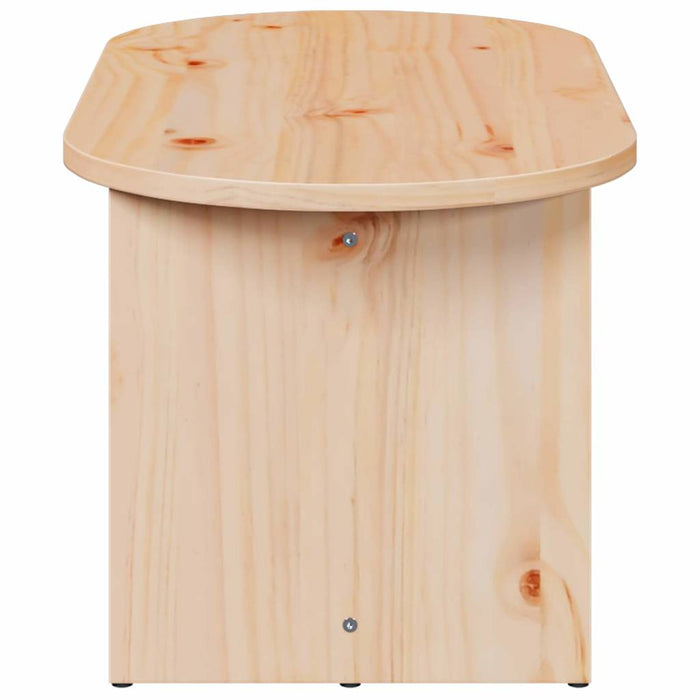 Masă de cafea natural 80 x 39,5 x 35 cm Lemn masiv de pin - WALTI WALTI