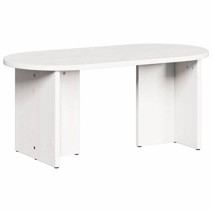 Masă de cafea Alb 80 x 39,5 x 35 cm Lemn masiv de pin - WALTI WALTI