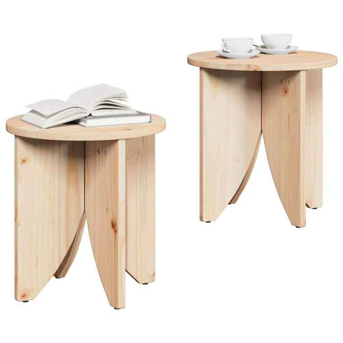 Masă de cafea 2 pcs natural - WALTI WALTI