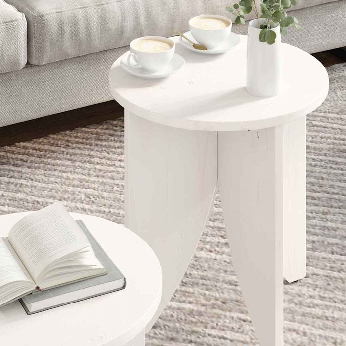 Masă de cafea 2 pcs Alb - WALTI WALTI
