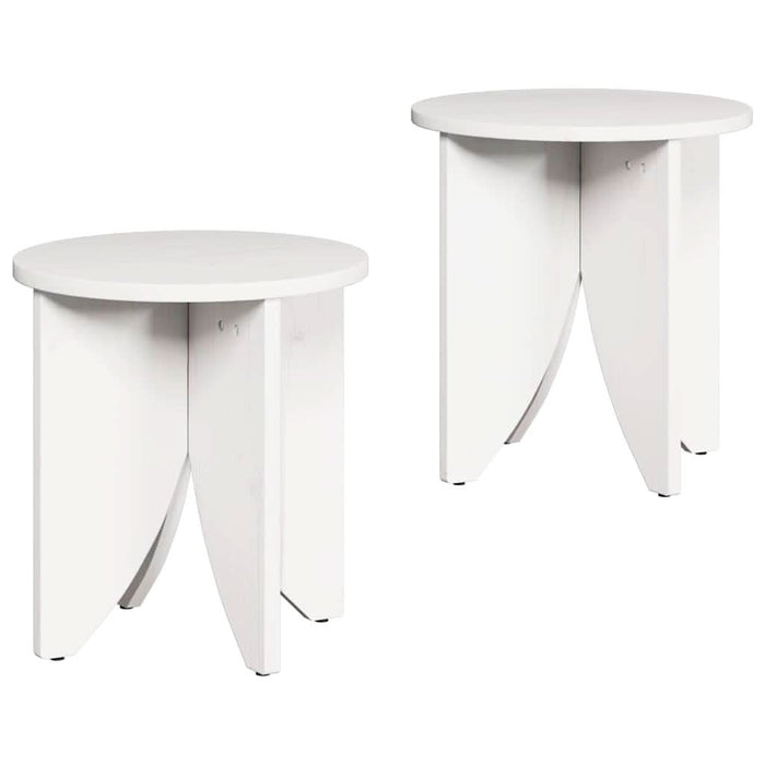 Masă de cafea 2 pcs Alb - WALTI WALTI