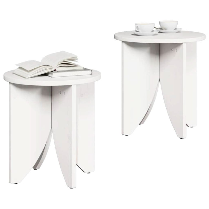 Masă de cafea 2 pcs Alb - WALTI WALTI
