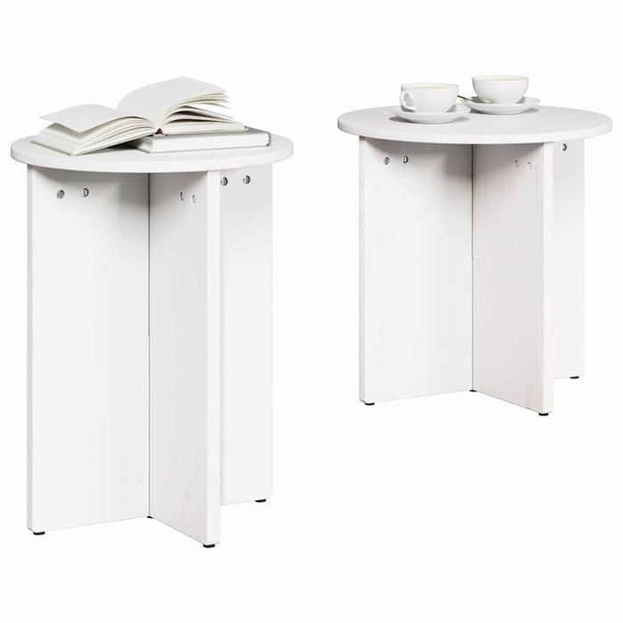 Masă de cafea 2 pcs Alb - WALTI WALTI