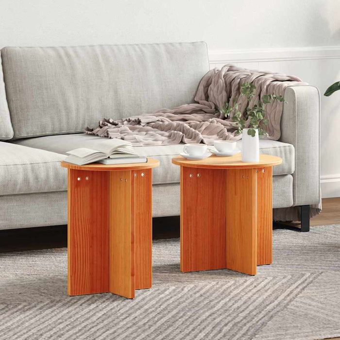 Masă de cafea 2 pcs Maroniu cerat - WALTI WALTI