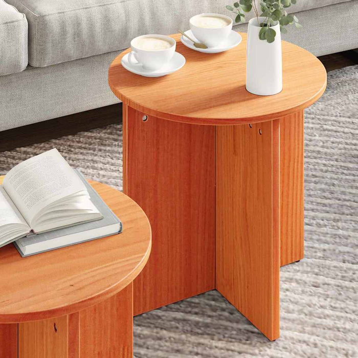 Masă de cafea 2 pcs Maroniu cerat - WALTI WALTI