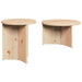 Masă de cafea 2 pcs natural Lemn masiv de pin - WALTI WALTI