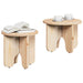 Masă de cafea 2 pcs natural Lemn masiv de pin - WALTI WALTI