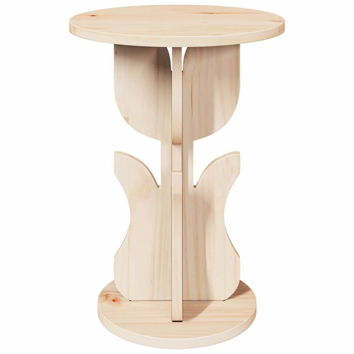 Masă de cafea natural 39,5 x 39,5 x 53,5 cm Lemn masiv de pin - WALTI WALTI