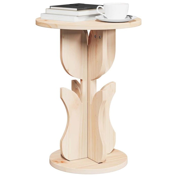 Masă de cafea natural 39,5 x 39,5 x 53,5 cm Lemn masiv de pin - WALTI WALTI
