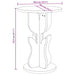 Masă de cafea natural 39,5 x 39,5 x 53,5 cm Lemn masiv de pin - WALTI WALTI