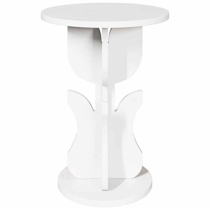 Masă de cafea Alb 39,5 x 39,5 x 53,5 cm Lemn masiv de pin - WALTI WALTI