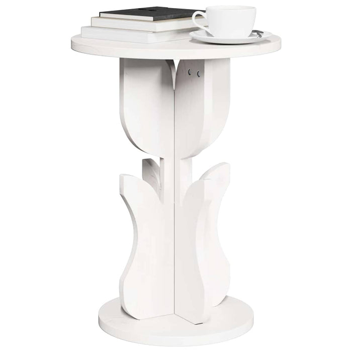 Masă de cafea Alb 39,5 x 39,5 x 53,5 cm Lemn masiv de pin - WALTI WALTI