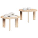 Masă de cafea 2 pcs natural Lemn masiv de pin - WALTI WALTI