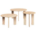 Masă de cafea 3 pcs natural Lemn masiv de pin - WALTI WALTI