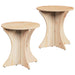 Masă de cafea 2 pcs natural Lemn masiv de pin - WALTI WALTI