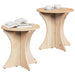 Masă de cafea 2 pcs natural Lemn masiv de pin - WALTI WALTI