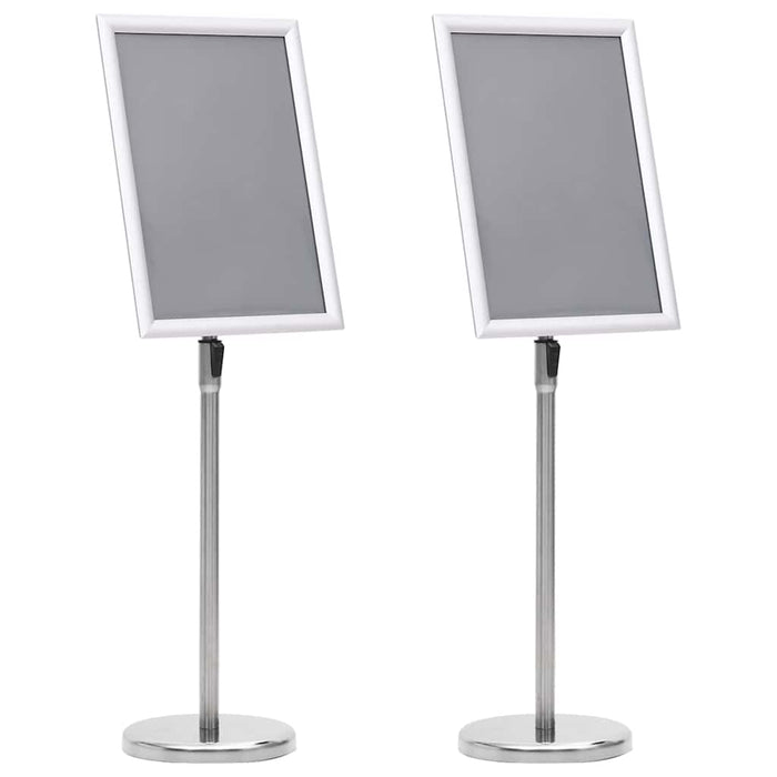 Suporturi pentru postere 2 pcs Argintiu 45 x 32,7 x 108 cm - WALTI WALTI