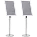Suporturi pentru postere 2 pcs Argintiu 45 x 32,7 x 108 cm - WALTI WALTI