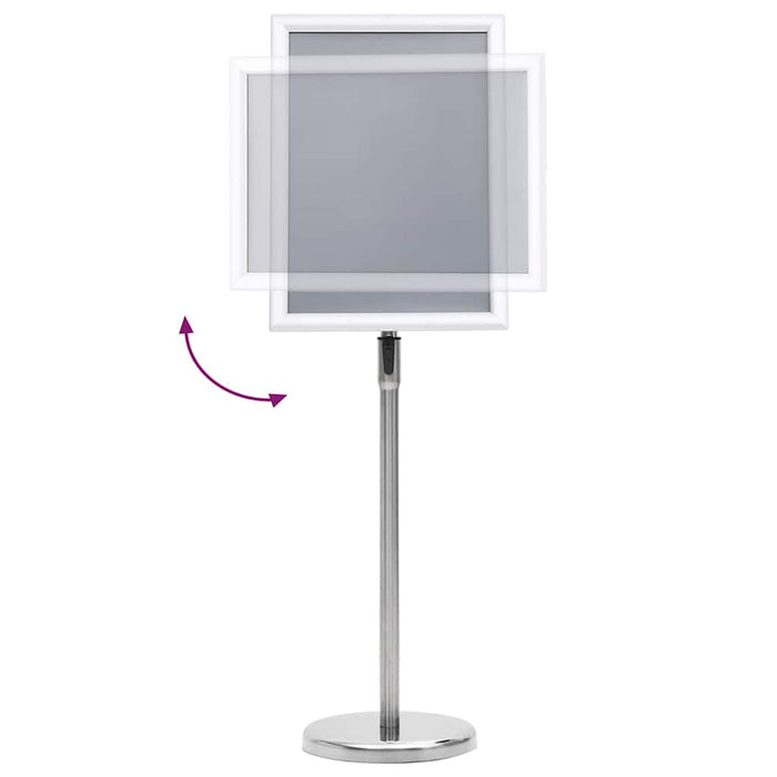 Suporturi pentru postere 2 pcs Argintiu 45 x 32,7 x 108 cm - WALTI WALTI