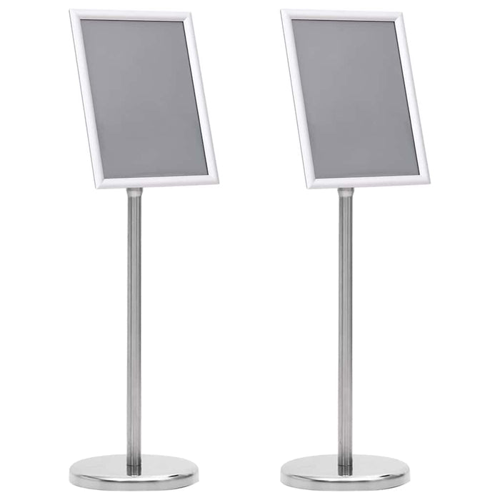 Suporturi pentru postere 2 pcs Argintiu 32.7 x 24 x 108 cm - WALTI WALTI
