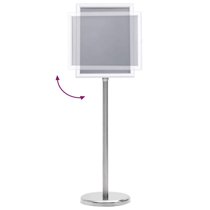 Suporturi pentru postere 2 pcs Argintiu 32.7 x 24 x 108 cm - WALTI WALTI