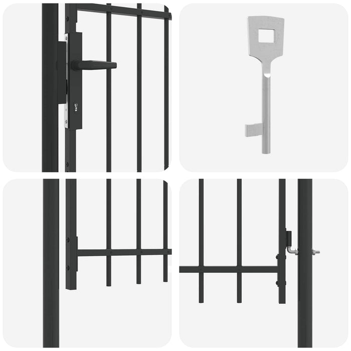 Poartă de gard BOXTEL 103 x 175 cm Oțel vopsit electrostatic WALTI