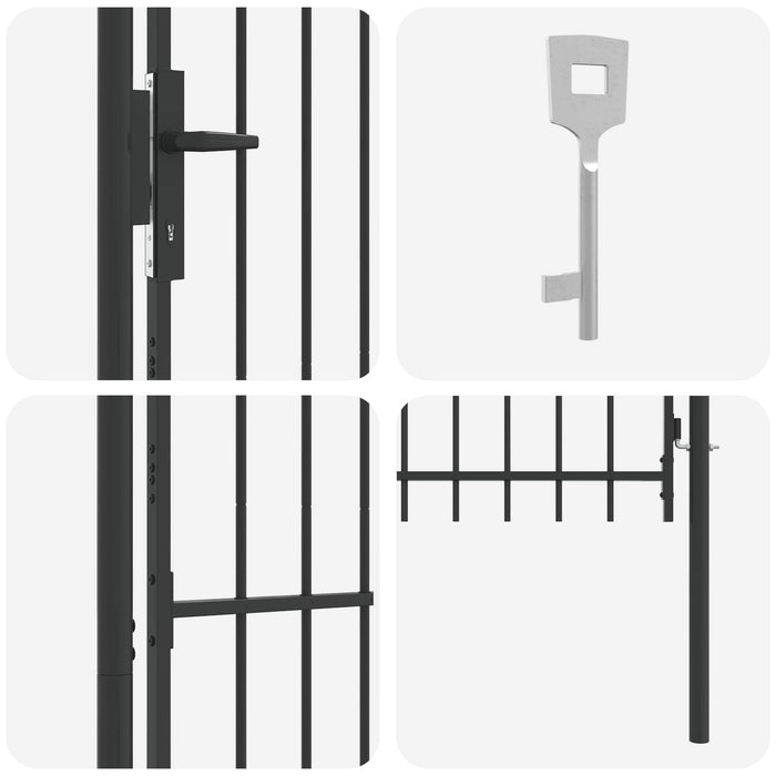Poartă de gard BOXTEL 103 x 200 cm Oțel vopsit electrostatic WALTI