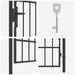 Poartă de gard Gri 103 x 225 cm Oțel vopsit electrostatic - WALTI WALTI
